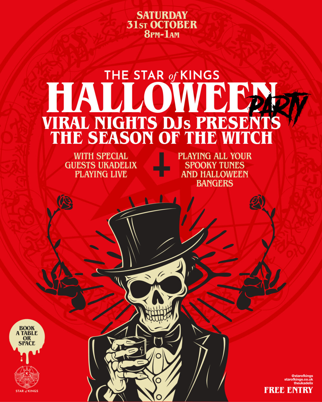 The Star of Kings Halloween Party - Saturday 31st October